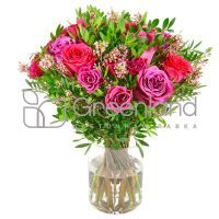 №1 Букет из одноголовых и спрей-роз