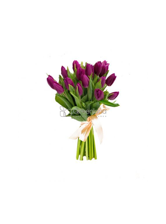 №220 25 Purple tulip flowers bouquet